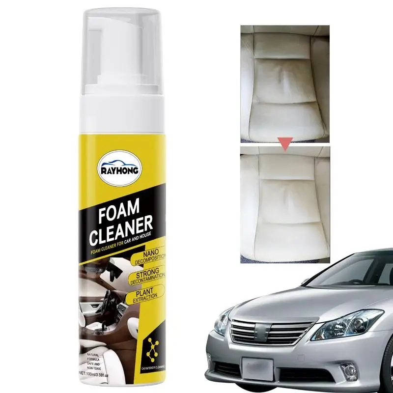 

Пенообразующий спрей для очистки салона автомобиля, пенообразующее средство для восстановления кожи, удаление пятен, очиститель сиденья автомобиля