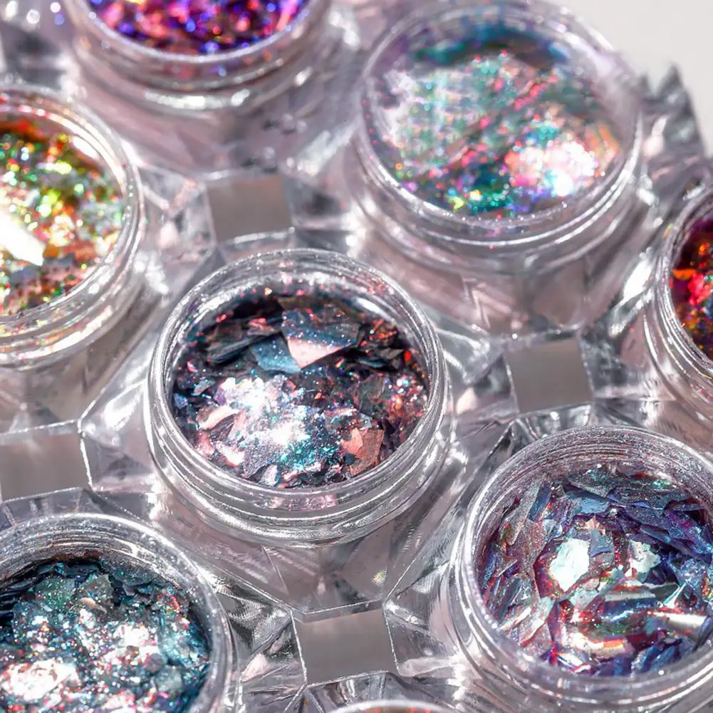 

1 Box Nail Sequins Exquisite Eye-catching Sufficient Quantity for Female Nail Decoration Nail Art Paillettes