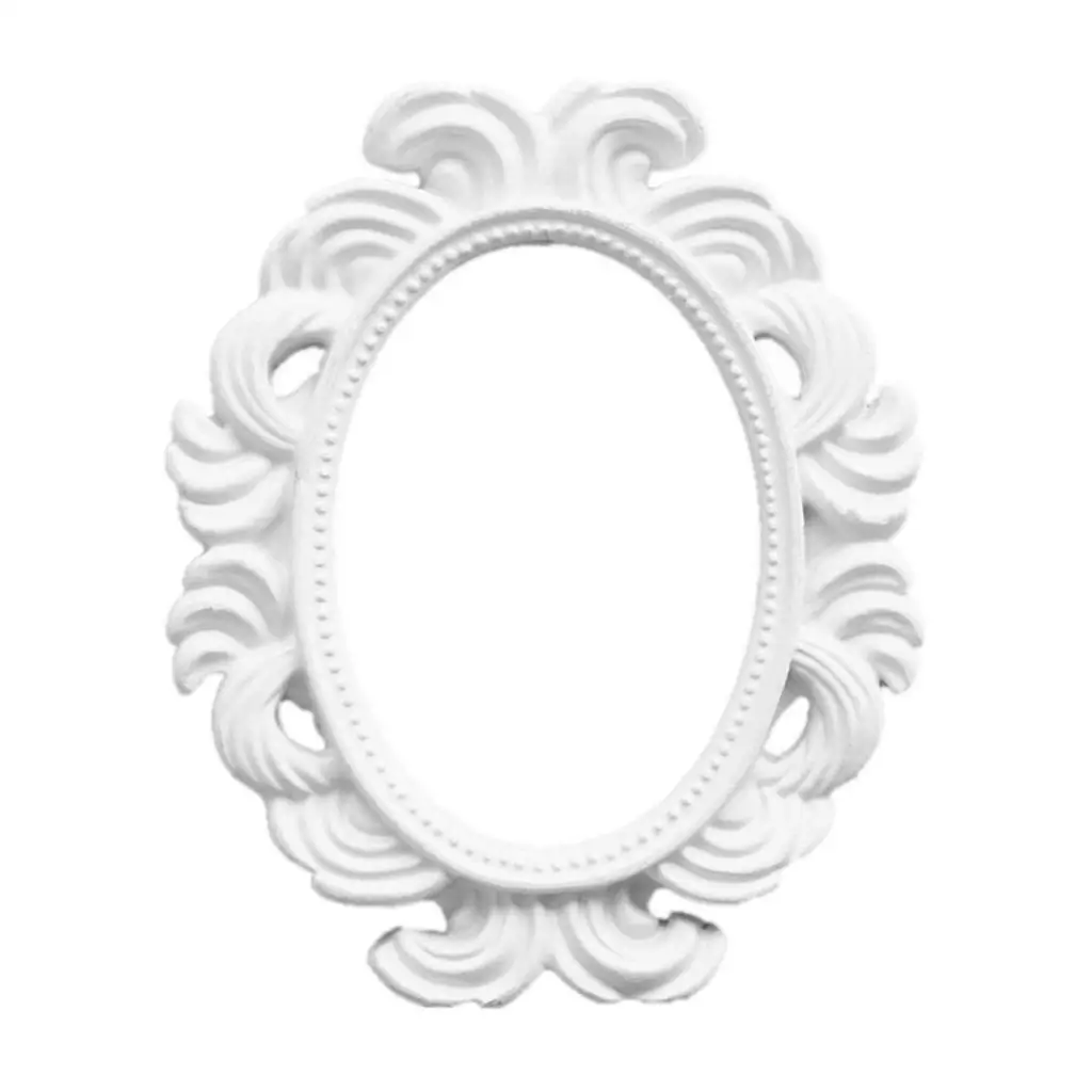 Oval Boroque Photo Frame Tabletop Wall Hanging Picture Frame Display Stand