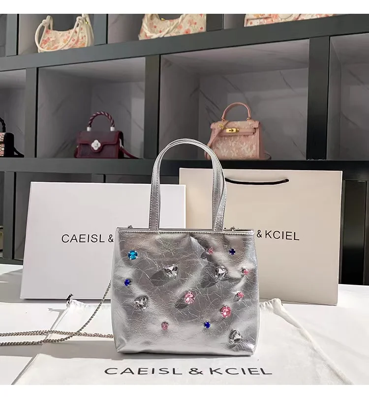 Luxury Designer Women's Handbag  Crystal Shiny Rhinestone Diamond Evening Bag Wedding Party Clutch Purse Shoulder Crossbody Bag