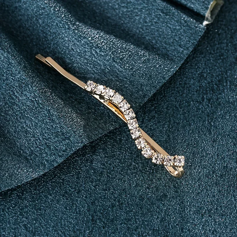 

5pcs Women Crystal Hairpin Girls Shiny Rhinestones Hair Clips Barrettes Bridal Headwear Hair Styling Tools Jewelry Accessories