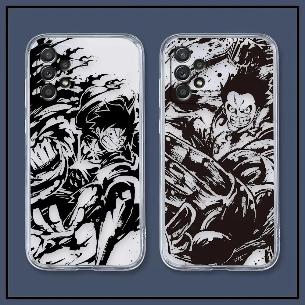 

Clear Case For Samsung Galaxy A20S A21S A22 A23 A32 A42 A50 A51 A52 A53 A71 A91 4G 5G Case Funda Shell Anime Black O-one P-Piece