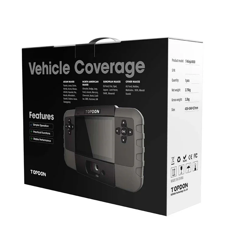 TOPDON T-Ninja 1000-программист ключей иммобилайзер все потеряны для слесарев начального