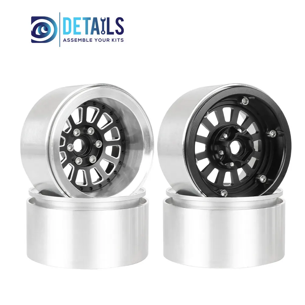 Детали для хобби со смещением-10 мм алюминиевый обод 2 дюйма 1/10 RC Crawler SCX10 Pro TRX4 VS4-10