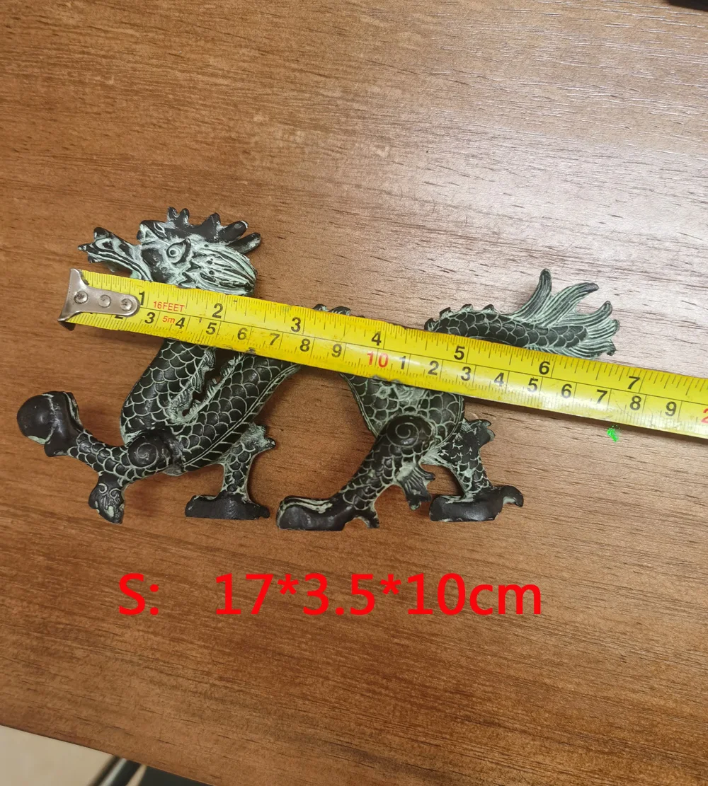 Feng Shui bronze dragon catching beads ornaments lucky home crafts decorative art | Figurines &amp Miniatures
