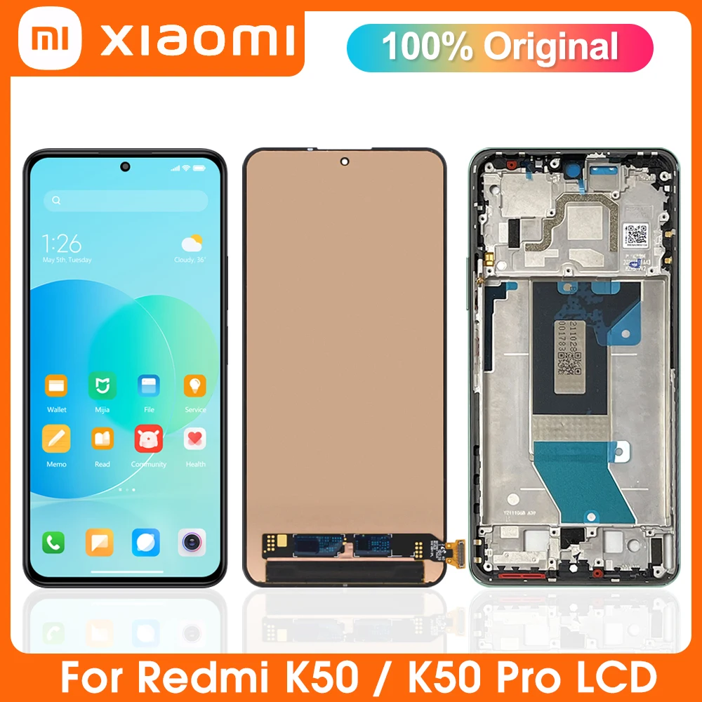 

6.67" Original For Xiaomi Redmi K50 K50Pro Display LCD Display Touch Screen Digitizer Assembly Replacement For Redmi K50 Pro lcd