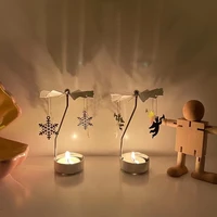 ins candlestick girl heart dream starry rotating candlestick romantic candlelight exquisite desktop dining tabletop decoration