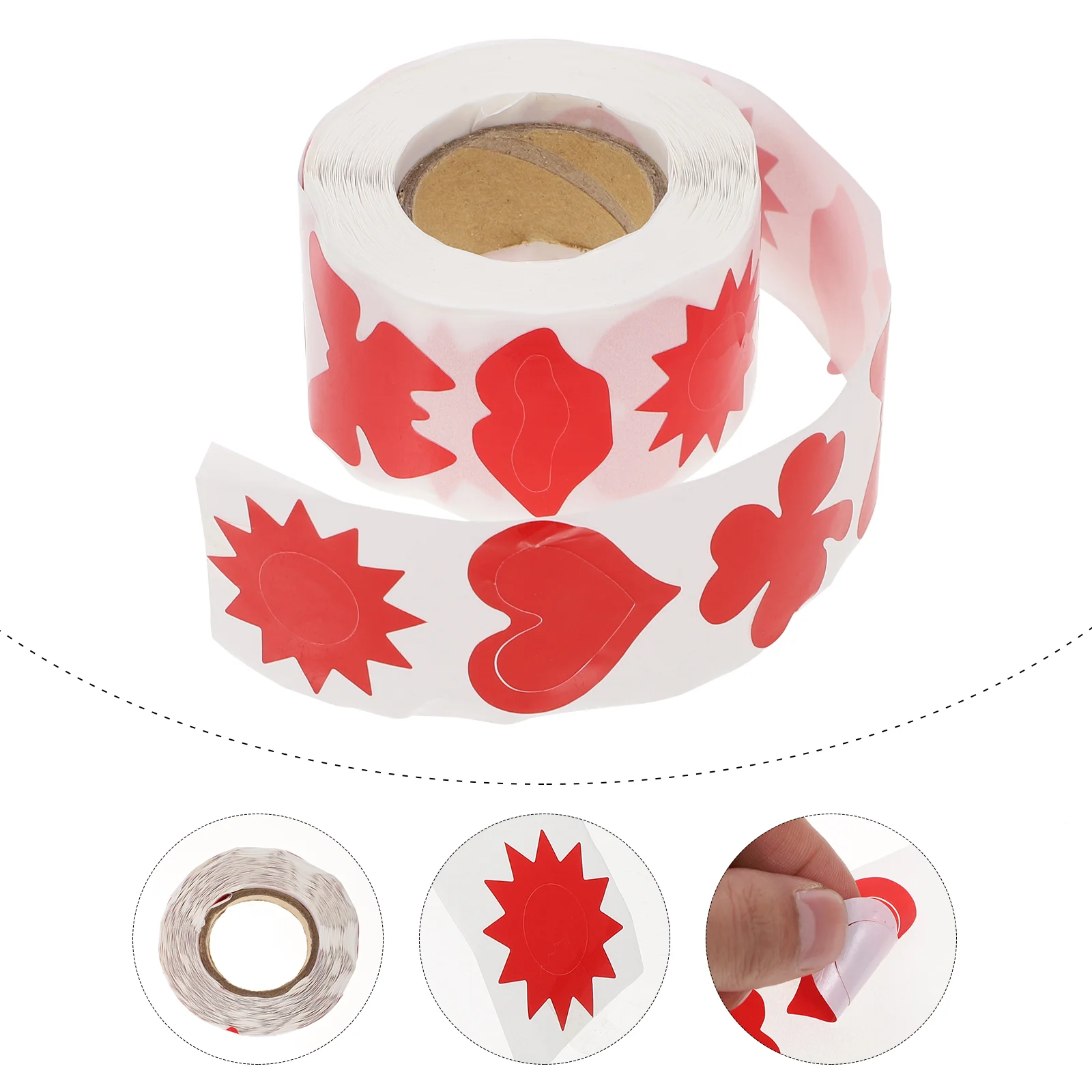 

500pcs Tanning Stickers for Body Sun Stickers Valentine' Day Stickers Heart Stickers Self- Adhesive Heart Sticker