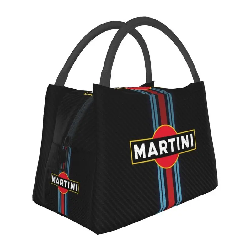 

Изолированные ланч-пакеты Martini для гонок в полоску, водонепроницаемый охладитель для спортивных шрамов с мотором, термальный Ланч-бокс, для ...