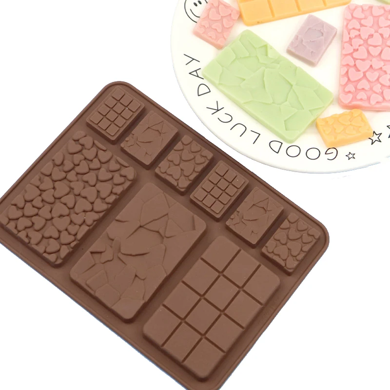 

Silicone Waffle Molds Fondant Cookie Baking Mould Rectangle Shaped Candy Chocolate Biscuits Mold Kitchen Cake Decorating Tool