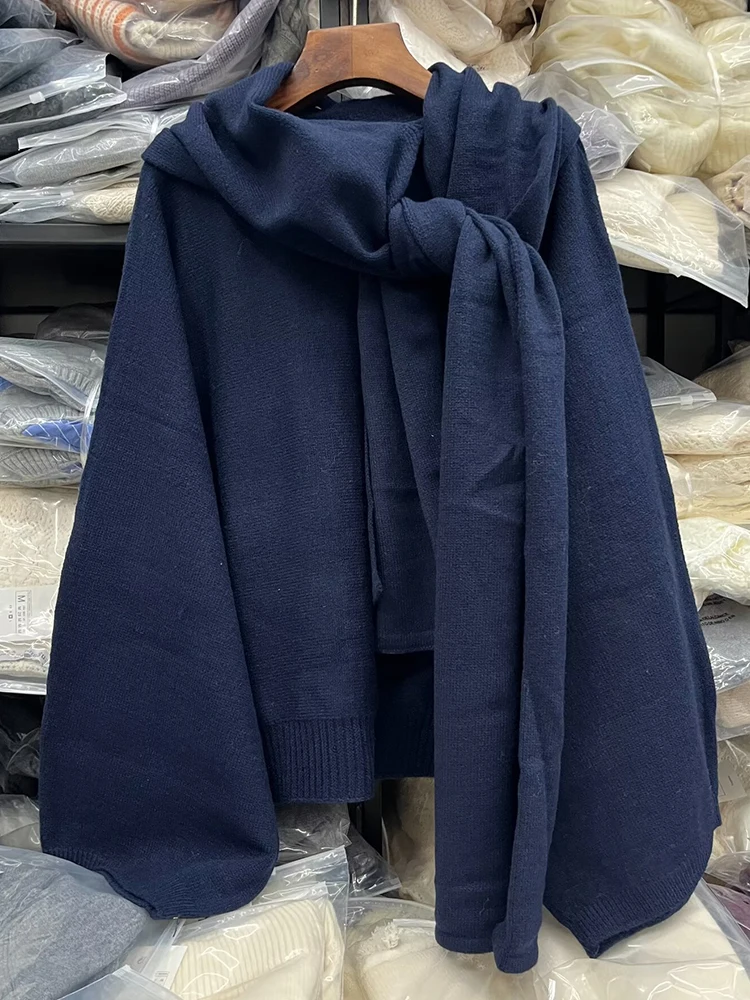 2024 осенне-зимний новый модный универсальный ленивый стиль свободный шарф