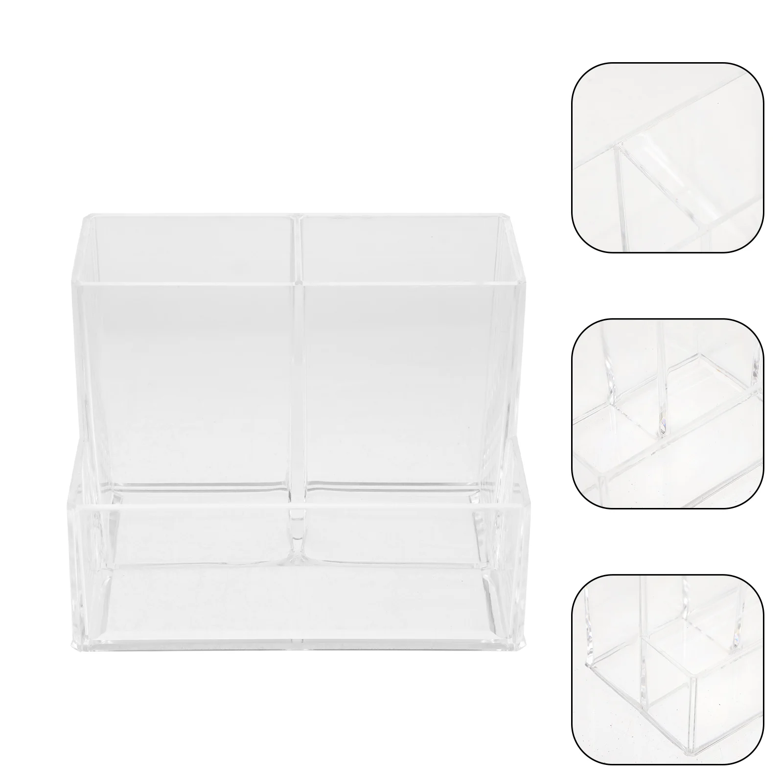 

2 Pcs Desktop Organizer Office Accessories Penholder Acrylic Brush Student