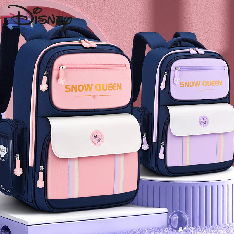 Disney 2023 New Girls' Backpack Fashion High Quality Student Backpack Cute Small Fresh Versatile Children's School Backpack