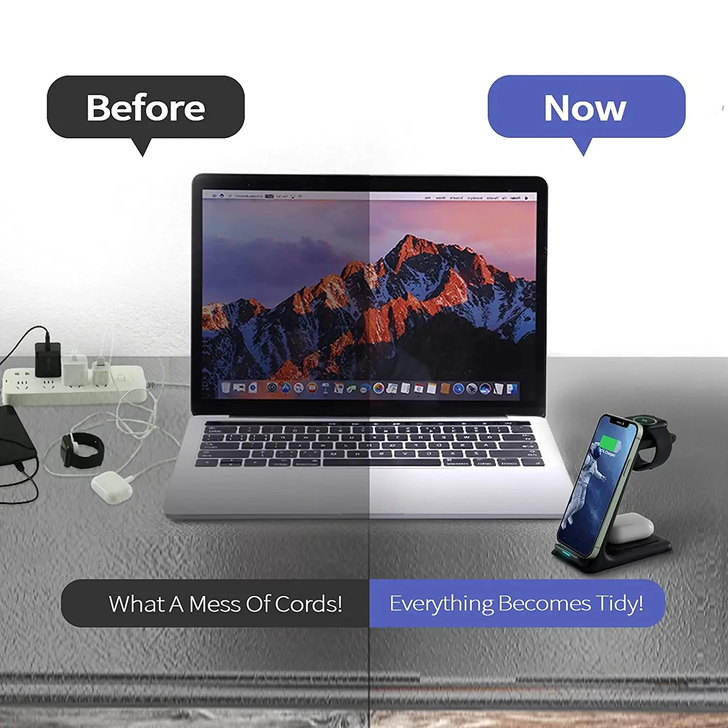 30 Вт Беспроводная зарядка для iPhone 15 14 13 12 11 Pro Max Apple Watch 9 8 7 Airpods Samsung Galaxy S24 S23 S22 Ultra Buds