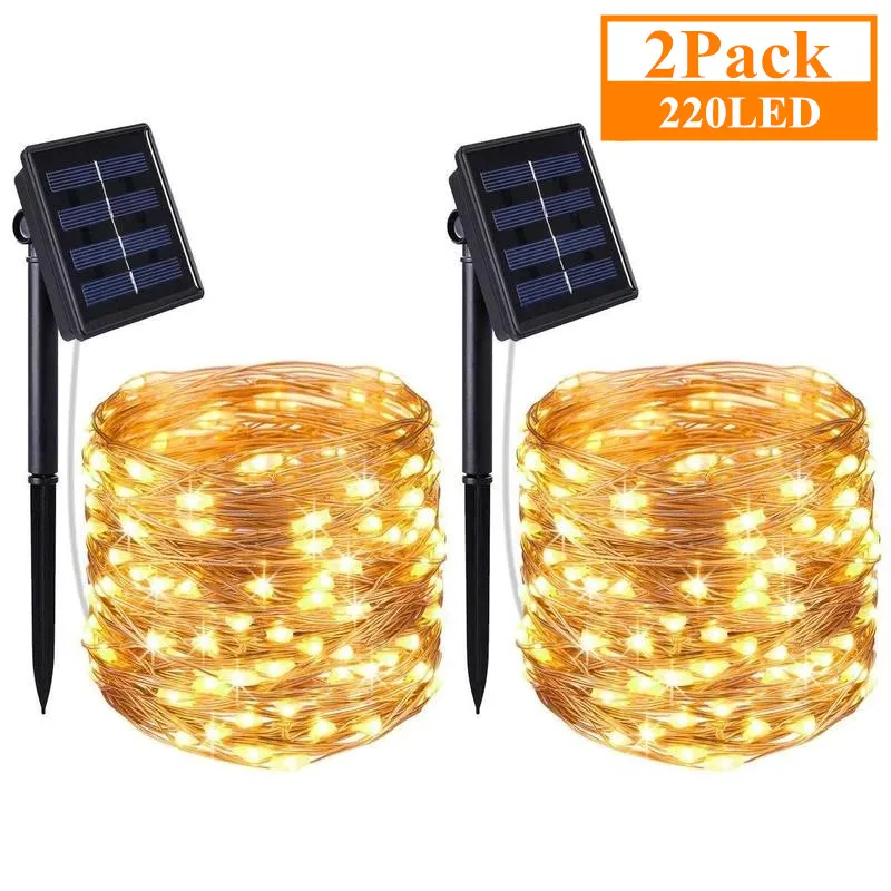 

50/100/220 LED Solar Light Outdoor Lamp String Lights for Holiday Christmas Party Waterproof Fairy Lights Garden Garland jardin
