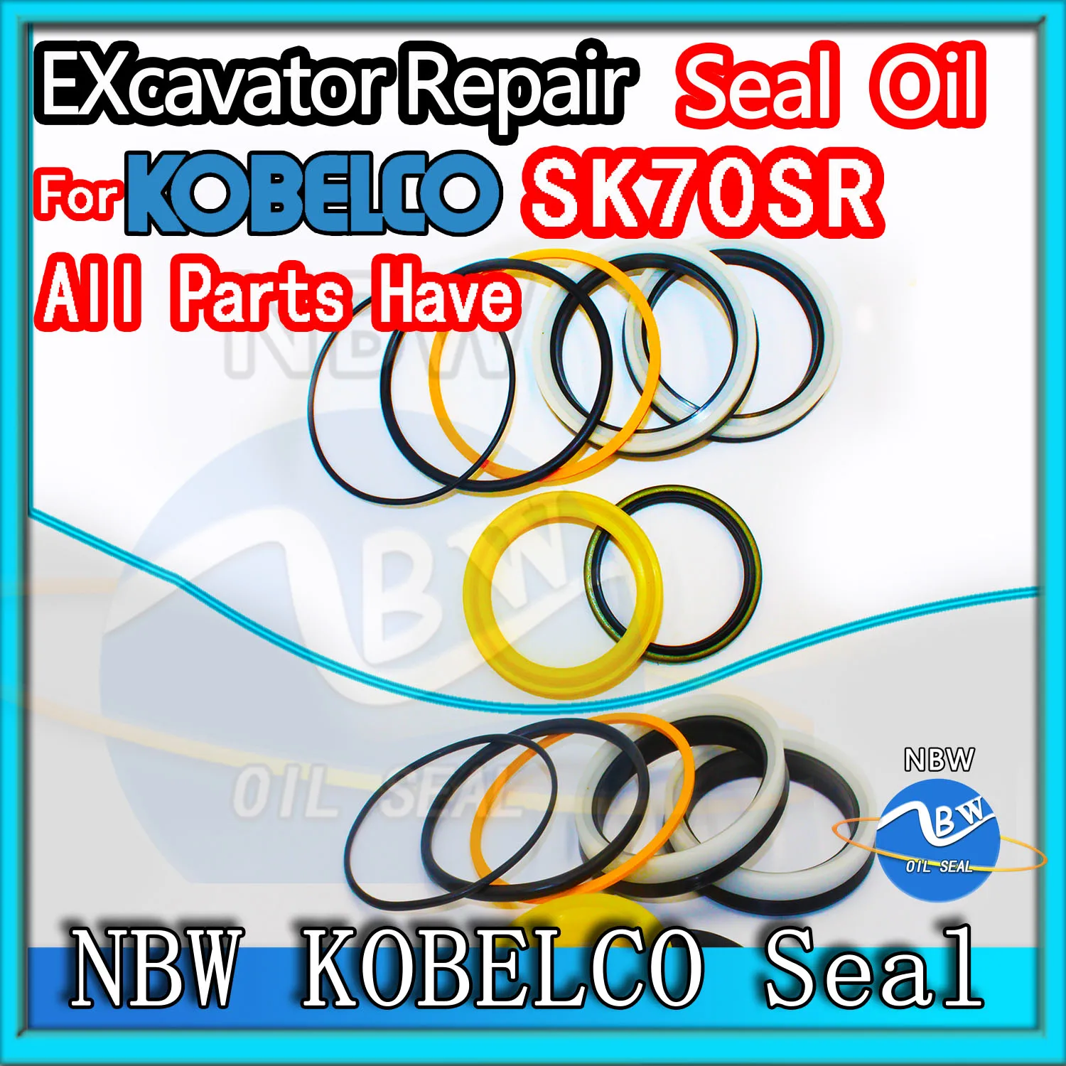 

For KOBELCO SK70SR Excavator Oil Seal Kit High Quality Repair Gear Center Joint Gasket Nitrile NBR Nok Washer Skf Service Track