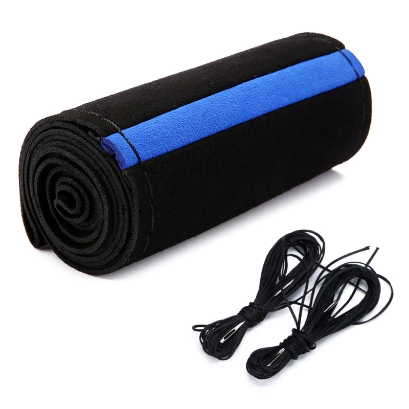 

Чехол рулевого колеса автомобиля дышащая прочная защита от отпечатков пальцев автомобильные аксессуары удобный захват автостайлинг J60F