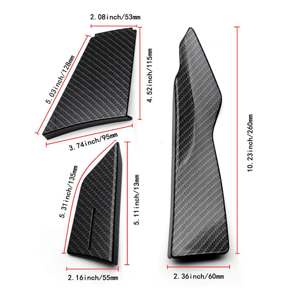 Автомобильный диффузор для переднего бампера боковое крыло юбка утюжок плавник