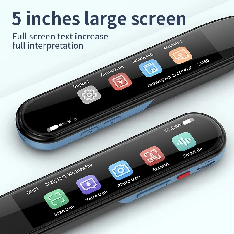 

G508 Portable Smart Scanner Pen 5-inch Large Screen 112 Languages Real-Time Online Translation Device