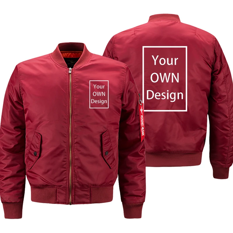 Custom Your Own Logo Men Women Unisex Flight Suit Jacket Winter Fleece Coat Waterproof Windproof Warm Autumn Streetwear