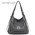 Женская сумка через плечо, из мягкой кожи, повседневная сумка-тоут, большая емкость, 2020