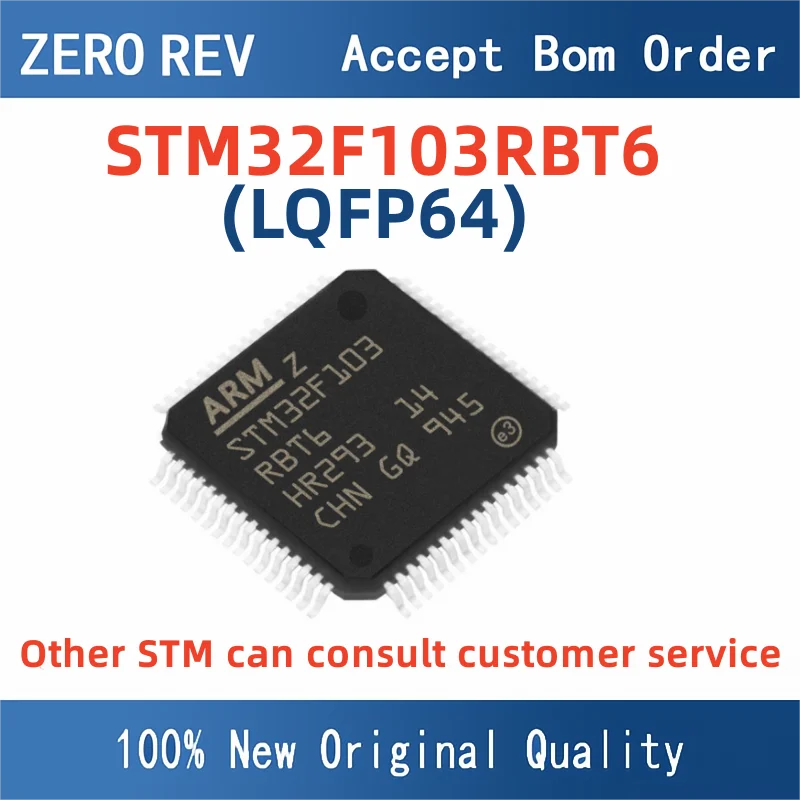 

STM32F103RBT6 ARM Cortex-M3 32-bit IC MCU STM32F STM32 STM LQFP64 Chip Microcontroller Brand new original