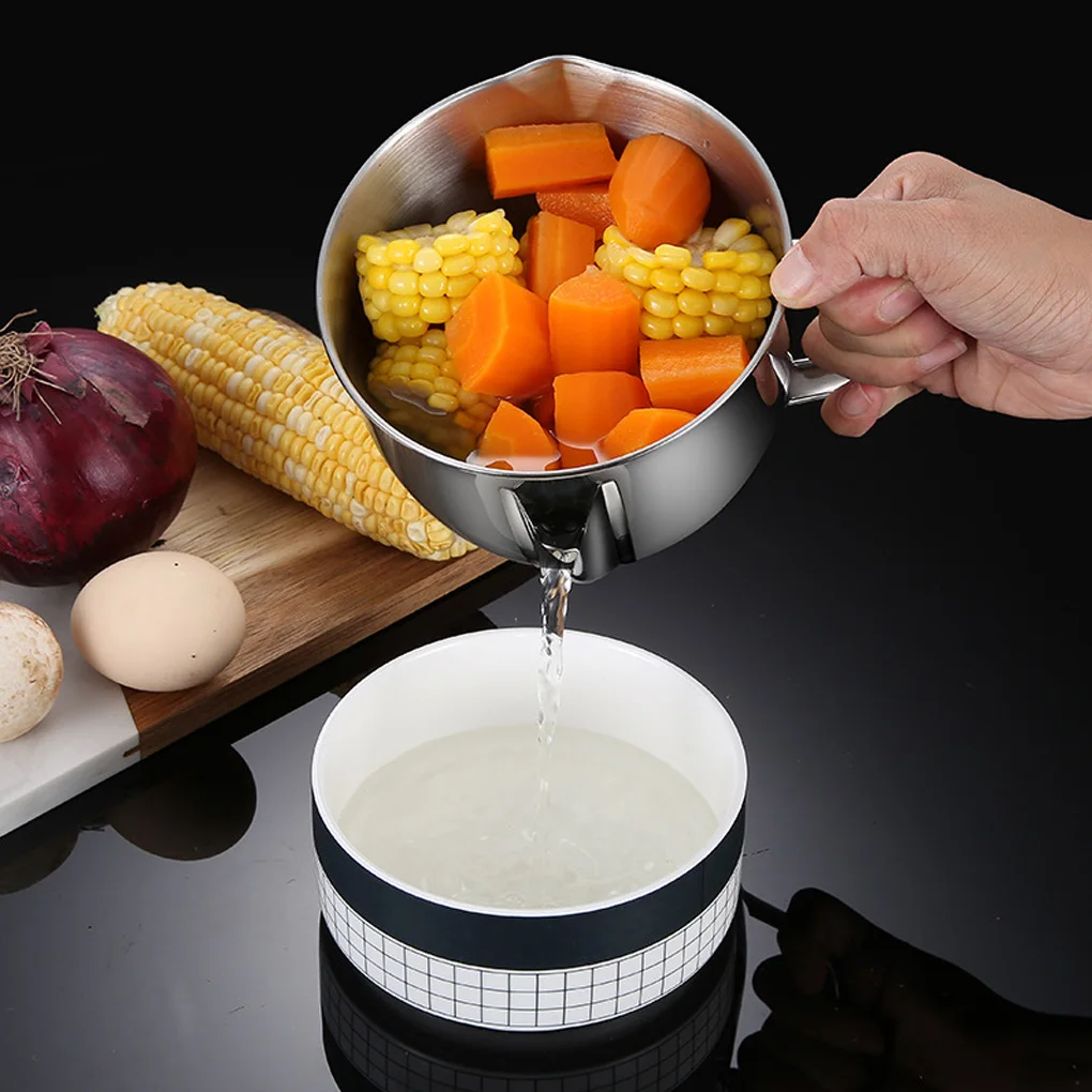 

960ml Gravy Oil Fat Separator Oil Soup Cooking Strainer Stainless Steel Multi-use Grease Filter