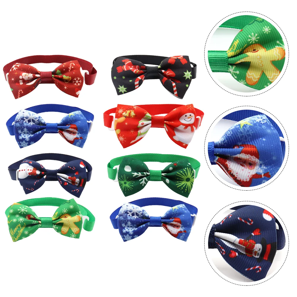 

Cotton Dog Collar Holiday Christmas Bow Tie Puppy Accessories Costume Decorative Supply