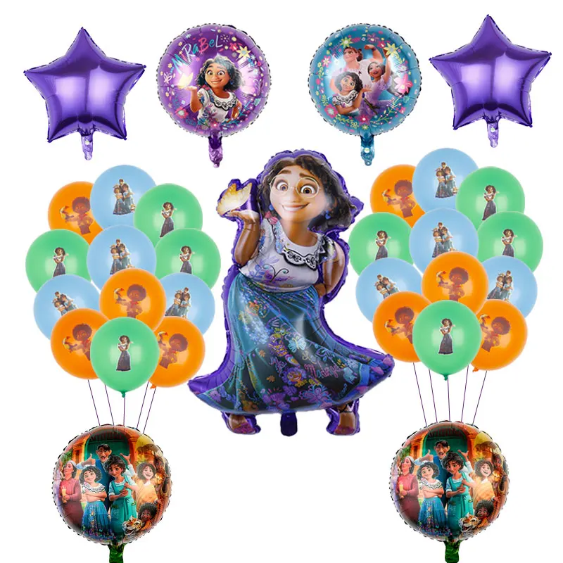 

Disney Encanto Balloon Set Mirabel Theme Foil Balloons Decoration Kids Girl Cartoon Ballon Baby Shower Birthday Party Decoration