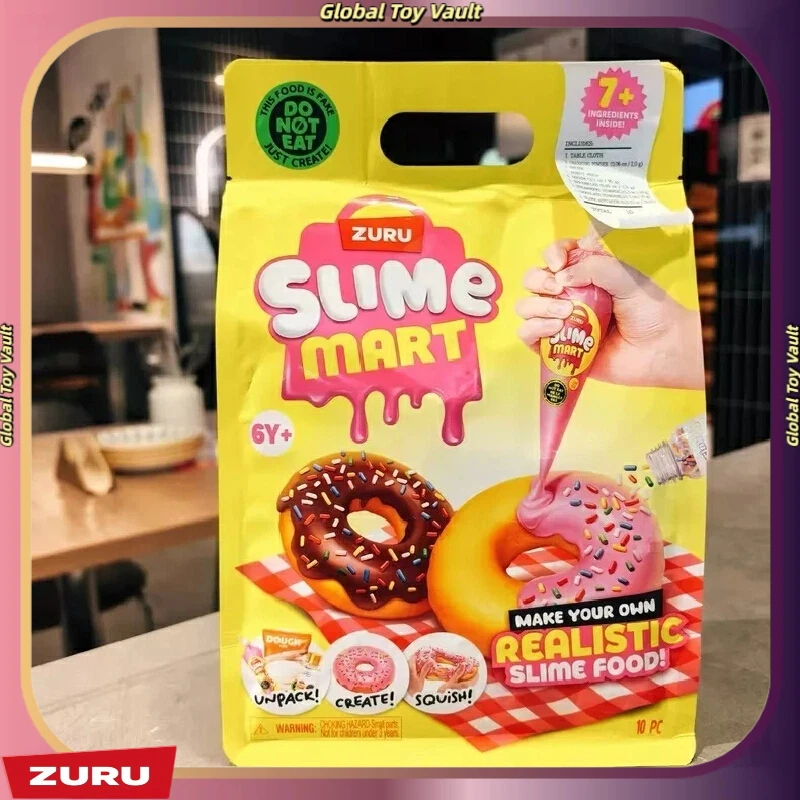 Фото Набор для творчества Zuru Slime Mart: Слайм для снятия стресса, имитация еды (гамбургер, пицца, пончик), интерактивный, креативный, забавный подарок №1