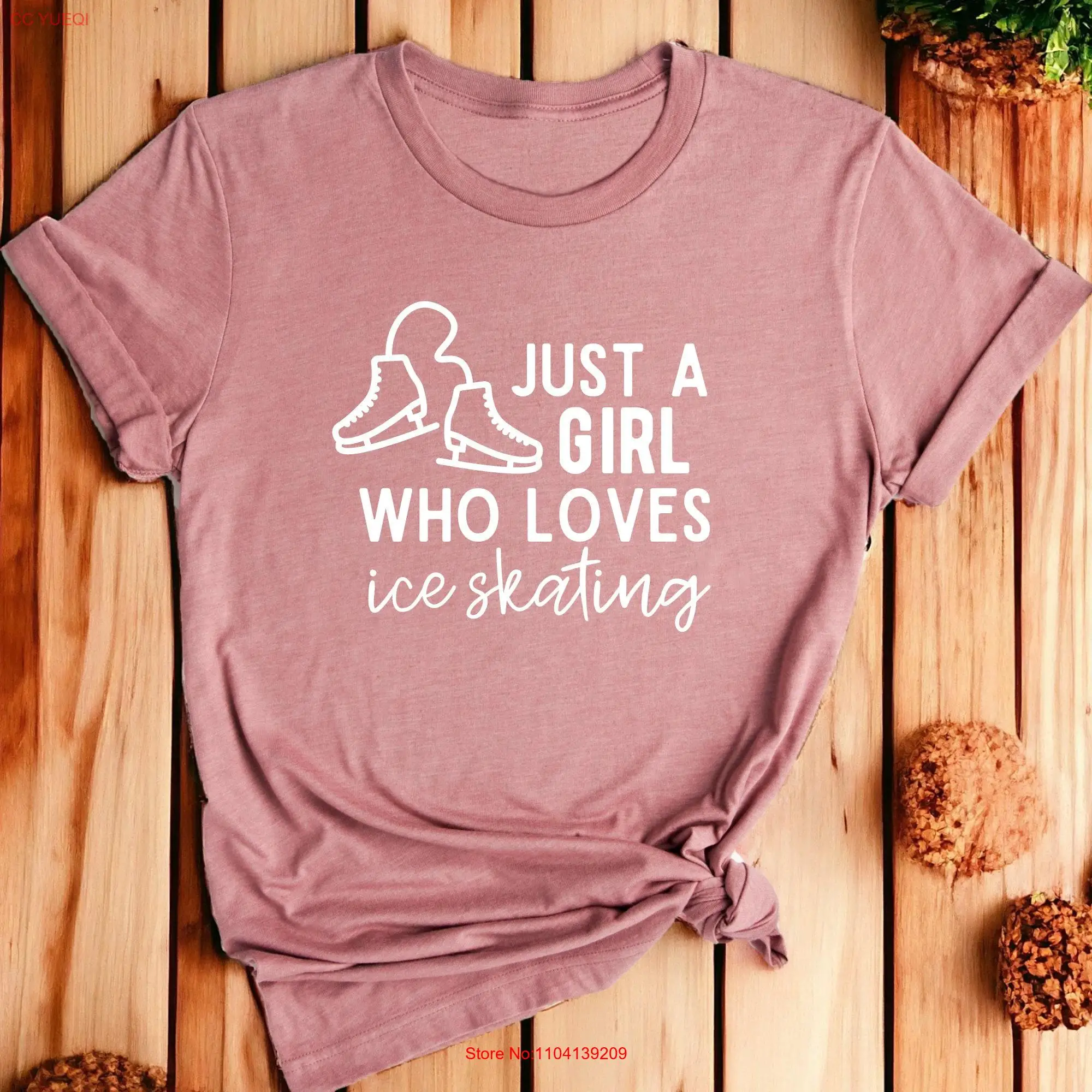 Футболка для катания на коньках с надписью Just A Girl Who Loves Ice