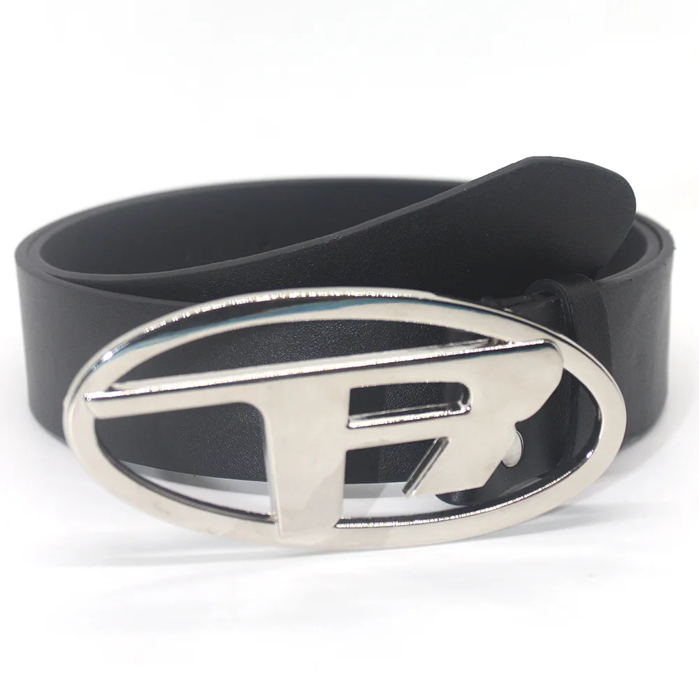 

D Design Buckle Belt Cross Metal Gothic Men Women Y2k Belt Pu Leather Waistband Jeans Pants Decorative Belt