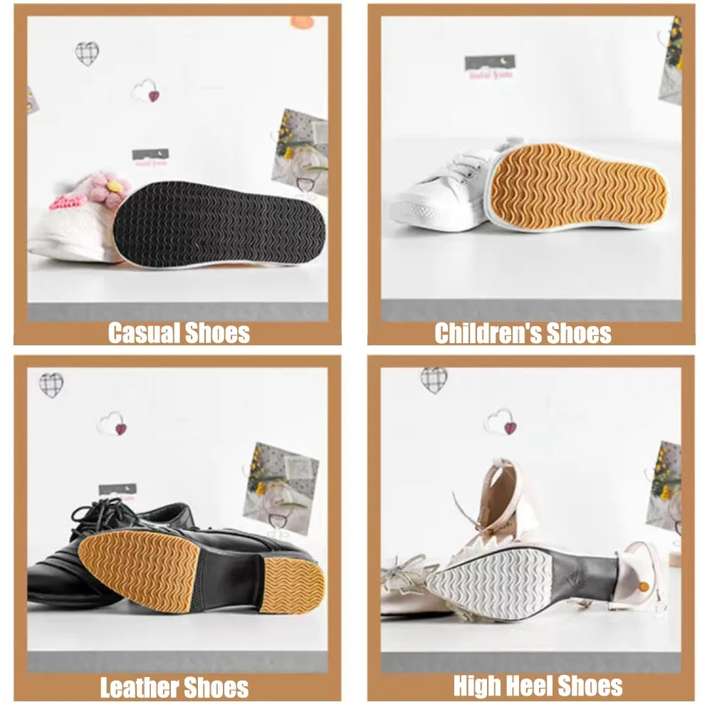 Non-slip Wear-resistant Rubber Shoes Sole Protector Sticker for Women High Heel Self-Adhesive Rubber Outsoles Protector Insoles