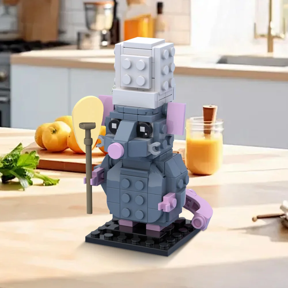 Фото Конструктор Gobricks MOC: Модель Реми-крысины из фильма, Реми-крысины — Бог Кулинарии, Строительные блоки, Игрушки для сборки, Подарки на день рождения для детей, Сделай сам №2