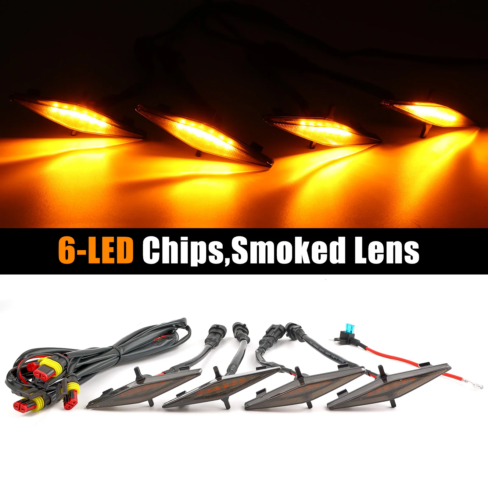 4 передние фары для гриля 2014-2023 Toyota 4runner TRD Pro включая SR5 внедорожные ограниченные