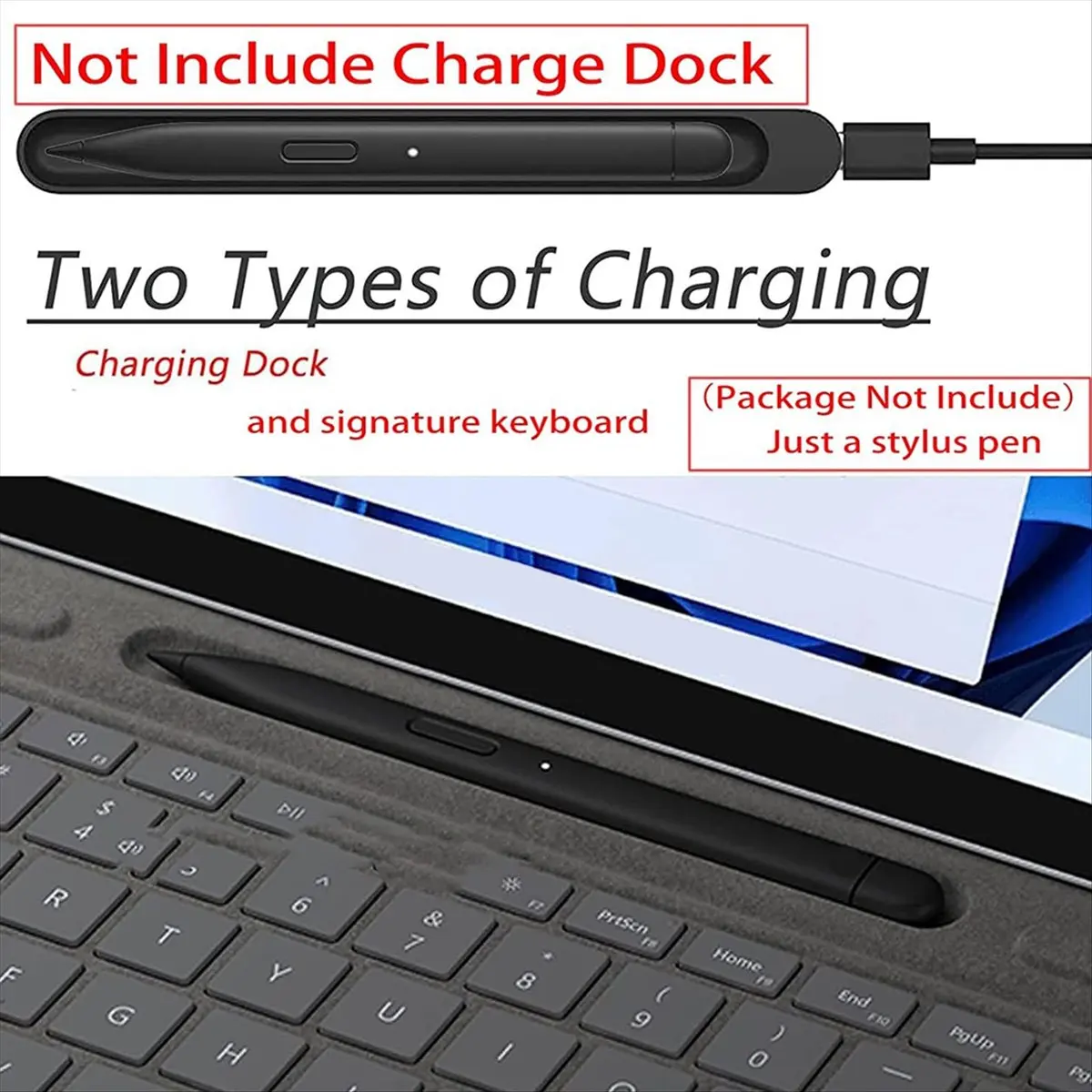 Фото Clinch Slim Pen 2, совместимый с Microsoft Surface Pro 8 Pro 9 Pro X Pro 10, стилус, точность пин-точки и письмо в реальном времени №1