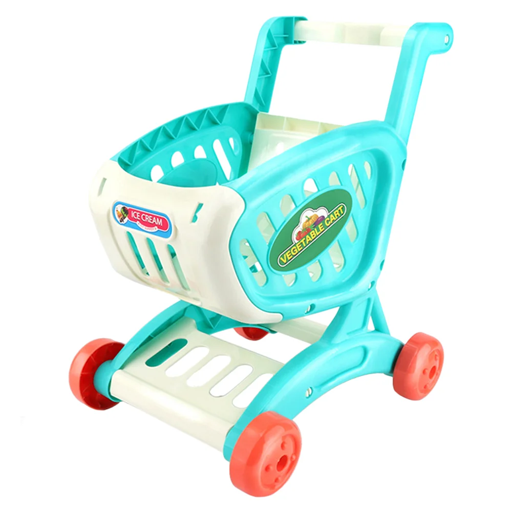 

Cart Shopping Toy Kids Grocery Mini Trolley Supermarket Play Simulation Toys Toddlers Pretend Store Storage Basket Handcart