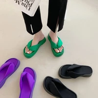 2022 womens flip flops candy pleated shoes new wild outdoor flat slippers for women casual home summer slides women shoes new