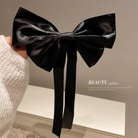 korean fashion big bow headwear hairclip female summer black exquisite hairpin spring clip girl hair accessories for women