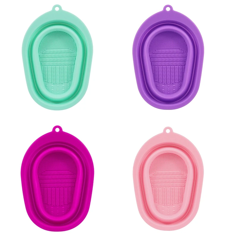 

Щетка для макияжа, чистящая чаша, косметическая щетка, скребок, силиконовая Чистящая накладка, многослойные Прочные поверхности, увеличива...