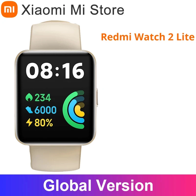 Умные часы Xiaomi Redmi Watch 2 Lite 1 55 дюйма HD дисплей GPS Магнитная Зарядка