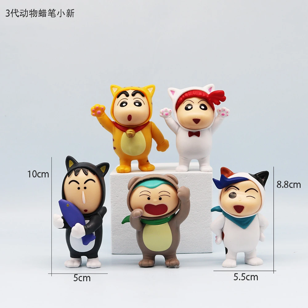 5 шт./Набор Аниме Crayon Shin-chan cos tiger Boochan Q версия экшн-фигурка ПВХ Модель статуя