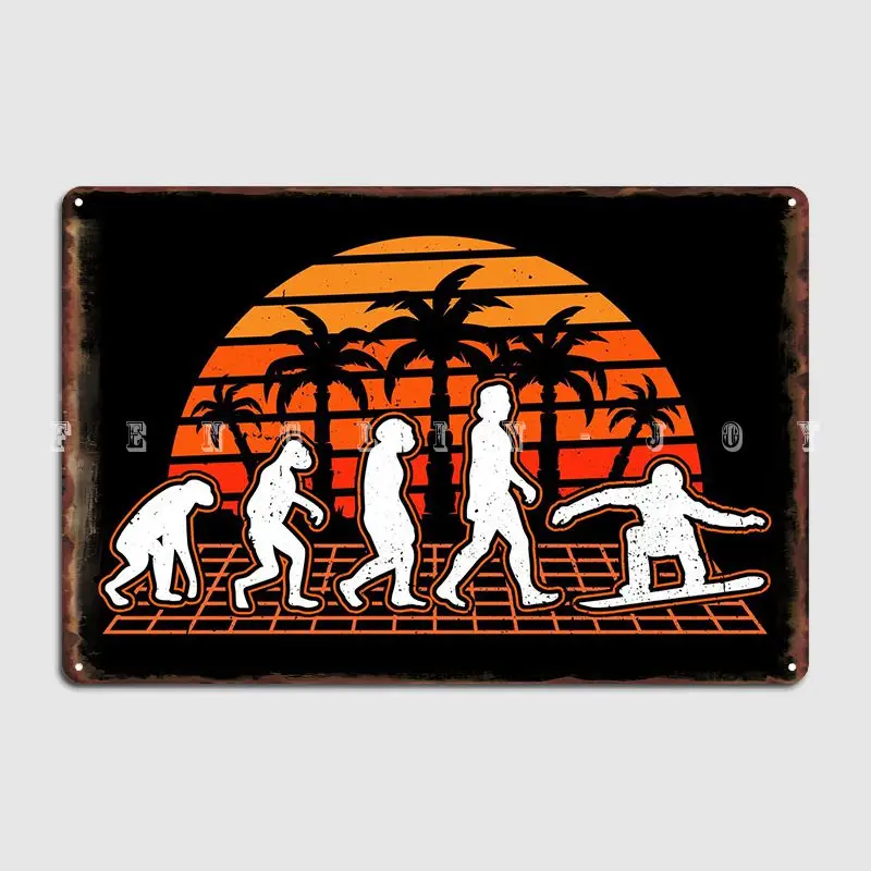 Evolution Retro Metal Sign Wall Mural Mural Painting Kitchen Retro Tin Sign Poster