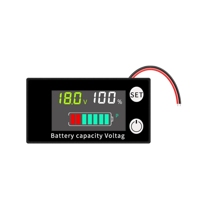 

LCD-Digital Display Voltmeter Voltage Meter Battery Power Percentage Tester Panel Fit for Air-Conditioning Hatching Area