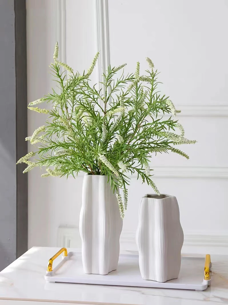 

Керамическая ваза для творческих работ, черно-белые цветочные горшки, настольное украшение, искусственные цветы, декоративные цветочные композиционные вазы