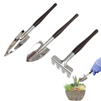 3pcs gardening tool set transplant garden rake spade shovel for plant care stainless steel cultivator hand shovel kit gardening