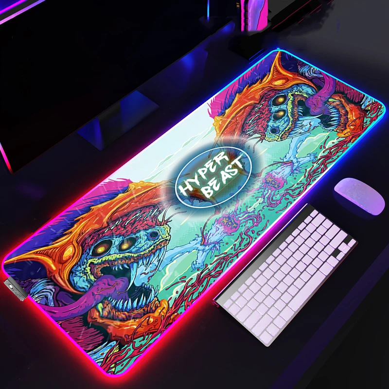 

Коврик для мыши Hyper Beast Rgb, коврик для клавиатуры, Настольная защита, мультяшный коврик для настольного ПК, игровые коврики для шкафов, аксесс...
