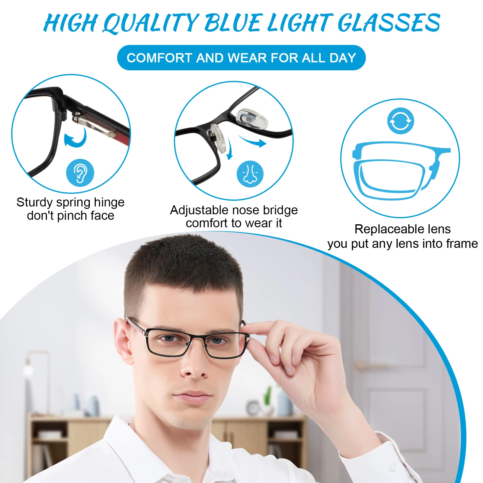 Оправа для очков чтения мужчин и женщин квадратная оправа ультратонкая