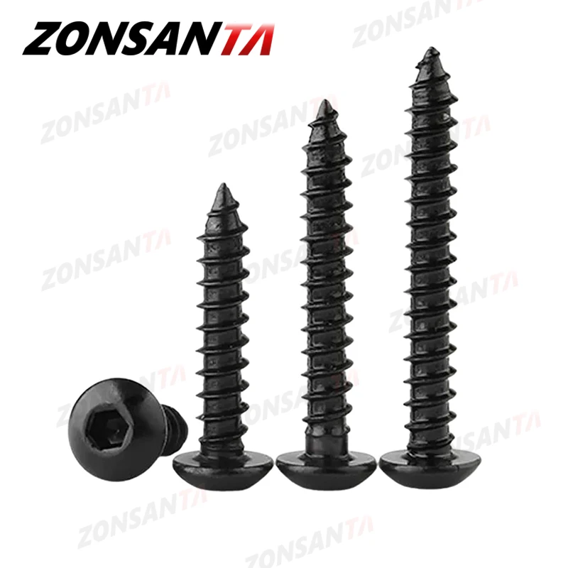 

Саморезы ZONSANTA шестигранные M3 M4 M5 M6 8.8 черный