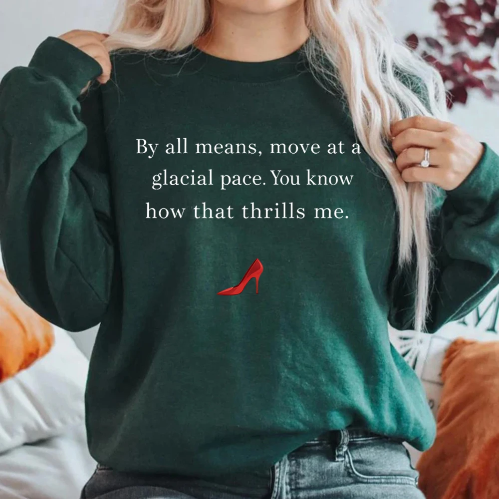 Фото Свитшот Glacial Pace с цитатой Devil Wears Quote, футболка Glacial Pace That's All, свитер Miranda Laby Boss, модный женский свитшот №4